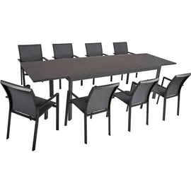 Gravidus Tischgruppe NEREA Set 03, 9-tlg. & Grau/Silber