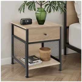 Tectake Nachtschrank Killarney 45 x 55,5 x 46 cm Braun