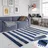 OTTO home Benja Handwebteppich 60 x 110 cm Blau/Weiß