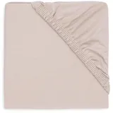 jollein Spannbettlaken Jersey - Für den Laufstall - Nougat - Ø 95cm - 100% Baumwolle - Spannbetttuch Laufgitter - Beige