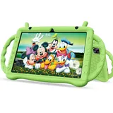 Semeakoko Kinder Tablet 10 Zoll,2024 Neuesten Kids Tablet Android 14 Octa-Core 2.0 GHz, 10GB RAM + 64GB ROM(TF 1TB), WiFi, Bluetooth, Dual Kamera, Elterliche Kontrolle, Kinder Bildungs APP, Grün