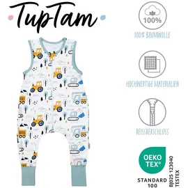 TupTam Baby Schlafsack TupTam Baustelle Bagger Traktor Raupe Light Petrol/Yellow 68/74
