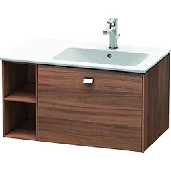 Duravit Brioso Waschtischunterbau BR401401079 820x479mm, Nussbaum Natur/Chrom, Regal rechts