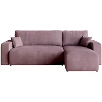 bromarkt Eckcouch Textil 3-Sitzer Rosa