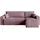 bromarkt Eckcouch Textil 3-Sitzer Rosa