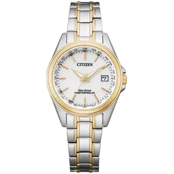 Citizen EC1186-85A Eco-Drive Damenuhr Funk-Solar Bicolor