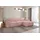 kaiser möbel Ecksofa, Sofa L form, Couch L form Siena L stoff Velo Rosa Rechts - Rosa