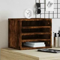 VidaXL Schreibtisch-Organizer Räuchereiche 36x26x29,5 cm Holzwerkstoff