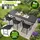 tillvex Gartenstuhl 6er Set 6 x 60 x 90 cm schwarz