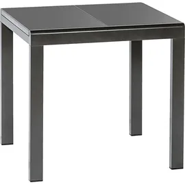 Merxx Semi-Balkonausziehtisch Gartentisch 80-120 x 70 x 75,5 cm Graphit