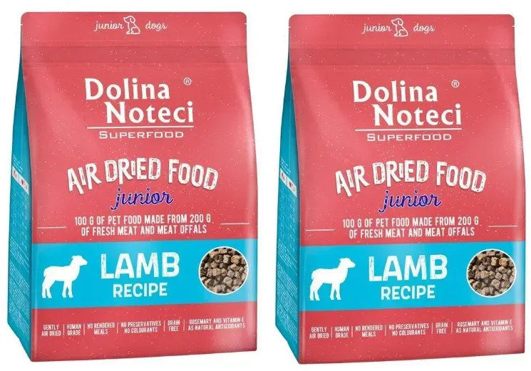 DOLINA NOTECI Superfood Junior Gericht mit Lamm - Trockenfutter für Hunde 2x5kg