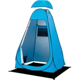 BRIAN & DANY Duschzelt Camping, Pop Up Toilettenzelt, Tragbares Umkleidezelt mit Regenschutz und Fenstern, Sichtschutz Zelt für Outdoor, UPF 50+ Wasserdicht, 119,9 x 119,9 x 190 cm, Blau