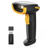 Inateck Barcode Scanner Bluetooth, 1D 2D QR Code Scanner Wireless, 1 Aufladung 3 Monate, Handscanner Kabellos mit APP und SDK, BCST-23