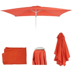 Ersatz-Bezug für Sonnenschirm Castellammare, Sonnenschirmbezug Ersatzbezug, 2x3m rechteckig Stoff/Textil 4,5kg UV 50+ ~ terracotta