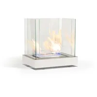 Radius Echtfeuer-Dekokamin Top Flame – Bio-Ethanol Kamin für Innen & Außen, TÜV-geprüft weiß 3 l