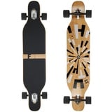 FunTomia Longboard mit 3 Flex Stufen Drop Through Cruiser Komplettboard Mach1 Speed Kugellager T-Tool