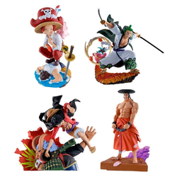 MegaHouse Spielfigur One Piece Sammelfiguren Box (4 Figuren) 8 cm