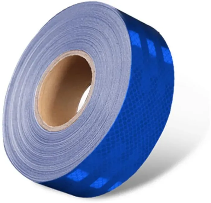 Retroreflektierendes, selbstklebendes Folienband mit hoher photometrischer Leistung, 45,7 m x 5,5 cm, blau