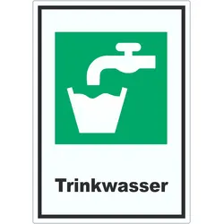 Trinkwasser Aufkleber A0 (841x1189mm)