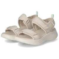 SKECHERS Vapor Foam Laidback Moments Sandalen - Natural Webbing/Aqua