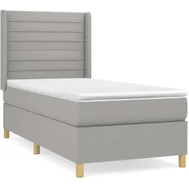 vidaXL Boxspringbett 100 x 200 cm Hellgrau