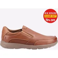 Hush Puppies Aaron Premium Leder Herren Designer Slip On Schuhe Brown
