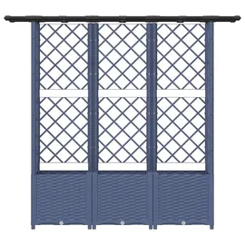vidaXL Hochbeet mit Rankgitter und Dach 162,5 x 40 x 138 cm Grau