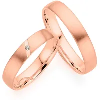 Trauring PHÖNIX "Schmuck Geschenk Gold 333 Trauring Ehering LIEBE versch. Varianten" Gr. 57, rosa (roségoldfarben), Fingerringe, 57, ohne Brillant, Roségold 333, 4,0mm, Rosu00e9gold 333, Made in Germany, wahlweise mit oder ohne Brillant