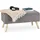 Relaxdays Truhenbank Gepolstert Hellgrau 39,5 x 79,5 x 39,5 cm