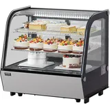 Vevor Kühlvitrine Kühlschrankvitrine Gebäckvitrine Bäckereivitrine 115 L, 2-stufiger kommerzieller Kühlvitrinenschrank mit LED-Beleuchtung & TURBO-Kühlung & frostfreie Luftkühlung für Café