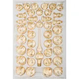Christbaumkugeln-24.de 39 TLG. Glas-Weihnachtskugeln Set in Ice Champagner Gold Komet- Christbaumkugeln - Weihnachtsschmuck-Christbaumschmuck