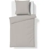 FLEURESSE Aveiro Gestreift Grau 135 x 200 cm + 80 x 80 cm