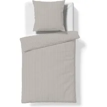 FLEURESSE Aveiro Gestreift Grau 135 x 200 cm + 80 x 80 cm