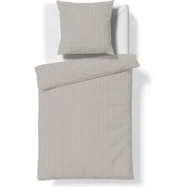 FLEURESSE Aveiro Gestreift Grau 135 x 200 cm + 80 x 80 cm