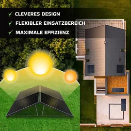 sunniva® Balkonkraftwerk 850/800W Solaranlage mit 800W TSUN Micro Wechselrichter 2 x 425 W