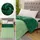 Wometo Plüsch Steppbett Ganzjahresdecke Wende-Design ca. 155x220 – grün & dunkelgrün – warme Winterbettdecke kuschelig & weich I ohne Bezug verwendbar I Oeko-Tex®,