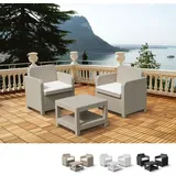 Outdoor Garten Lounge Sessel Grand Soleil Giglio Bar Rattan 2 Sitzer - Beige - Beige