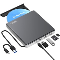 Externe Blu Ray CD DVD Laufwerk USB 3.0 Type C Externer CD/DVD Blu-ray Brenner Writer 3D BD Portable Bluray Laufwerk Drive für PC Laptop Windows 11/10 Mac MacBook Pro/Air iMac