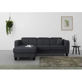 sit&more Ecksofa SIT & MORE "Belluci L-Form", blau (tiefblau), B:247cm H:85cm T:170cm, Sofas, Ecksofa, inklusive Federkern, wahlweise mit Bettfunktion und Bettkasten