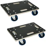 ECD Germany 2er Set Transportroller 35x50 cm bis 800 kg Siebdruckplatte, PP-Räder, Transporthilfe für Umzug, Möbel-Transport Möbelhund Rollwagen Roller Transporter Transportwagen