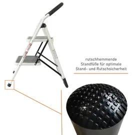 Lemodo Trittleiter Klappleiter 2 Stufen