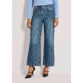 Madeleine Culotte-Jeans mit Ornament-Print in blue | Gr.: 42