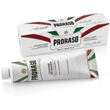 Proraso Shaving Cream Tube Sensitive, 150 ml, beruhigende und cremige Rasierseife für Herren, mit Hafer und Grüntee-Extrakten, Made in Italy, Weiß