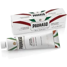 Proraso Shaving Cream Tube Sensitive, 150 ml, beruhigende und cremige Rasierseife für Herren, mit Hafer und Grüntee-Extrakten, Made in Italy, Weiß