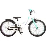 Volare Kinderfahrrad Glamour für Mädchen 18 Zoll Kinderrad in Weiß/Mintgrün