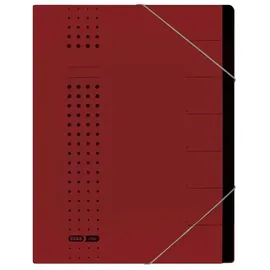 Elba Ordnungsmappe chic A4 7Fächer Karton bordeaux