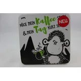 Sheepworld - 46120 - Untersetzer, Schaf, Möge Dein Kaffee stark & Dein Tag kurz Sein!, Kork, 9,5cm x 9,5cm