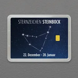 Goldbarren 05g Sternzeichen: Steinbock (Flip)