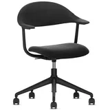Vitra Bürodrehstuhl Mynt Rücken- und Sitzpolster Plano nero schwarz, Designer Erwan Bouroullec, 81.5-93.5x63.5x53 cm