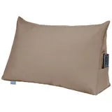XDREAM Rückenkissen ergonomisches Keilkissen für Bett und Sofa, 1-tlg., als Kopfkissen oder Venenkissen verwendbar, mit praktischem Seitenfach braun